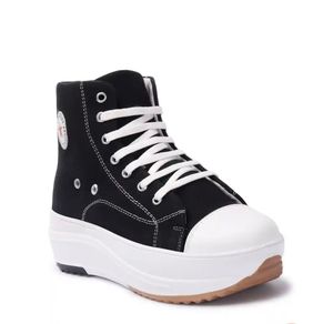 Black High-Top Platform Sneakers