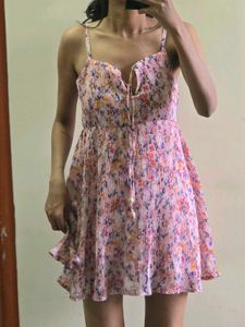 Chic Floral Print Mini Dress