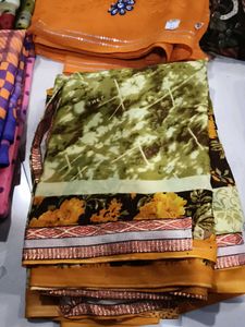 Assorted Sarees 6 pish new unused georgette saree