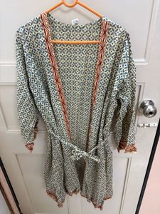 Boho Print Kimono Cotton Shrug