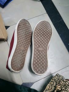 North Star Maroon Slip-On Sneakers