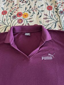 Women Puma Burgundy Polo Shirt
