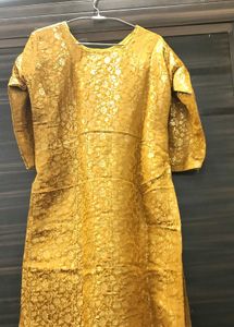 hurry up..!Mustard heavy neck banarsi suit