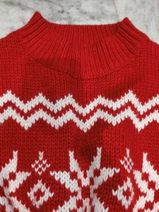 Red Pure Woolen Sweater