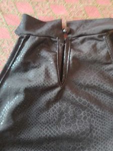 Sleek Black Faux Leather Dress