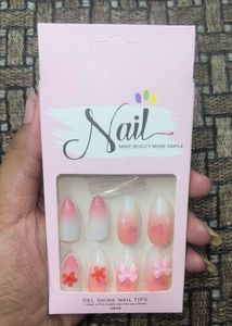 Gel Shine Nail Tips 💕🌸