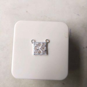 Silver Sparkling Square Flower Pendant/mangalsutra