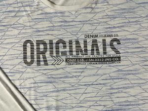 Light Blue Geometric Full Sleeve T-Shirt For Men