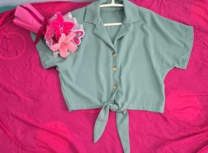 Sale_Cute Oversized Green Shirt #FreeUpSale