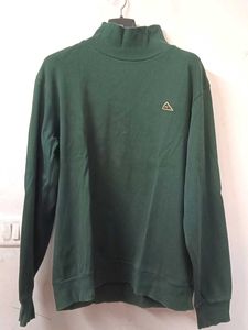 Green Mock Neck Sweatshirt
