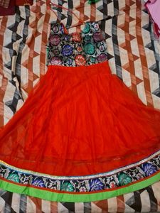 Vibrant Orange Lehenga Choli