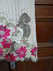 Handwork Threadwork Georgette Kurti