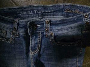 Cowgirl tuff denim Co Flared Blue