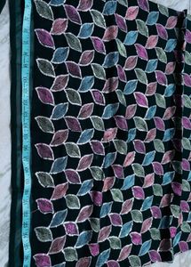 Elegant Green Saree with Embroidered Blouse
