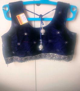 Stunning Blue Velvet Lehenga Choli