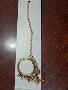Exquisite Pearl &amp; Kundan Nath