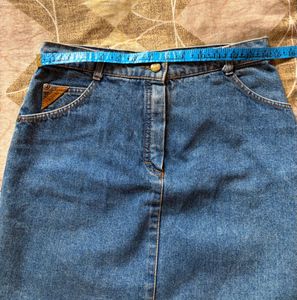 blue denim skirt