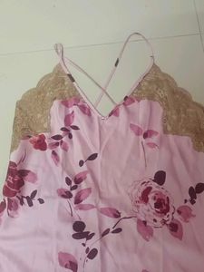 Lace Trim Floral Slip Dress