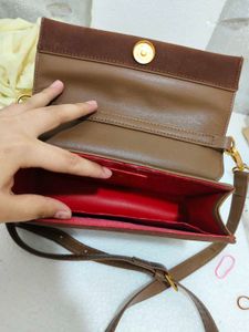 Stylish Brown Suede Crossbody Bag