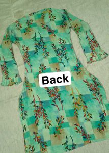 Green Floral Print Kurti