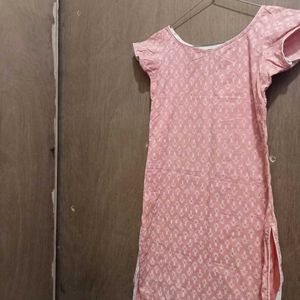 Pink Printed Cotton Blouse