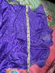 Purple Floral Wrap Dress