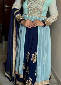 Beautiful patchwork Gown with Dupatta