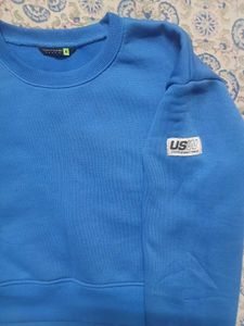 Tokyo Talkies Blue Cropped Sweatshirt