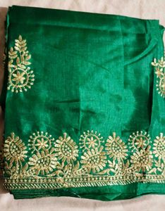 Elegant Emerald Green Saree