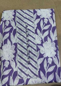 Purple Floral cotton suit