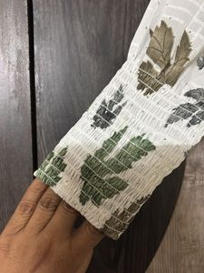 Elegant Leaf Print Maxi Dress