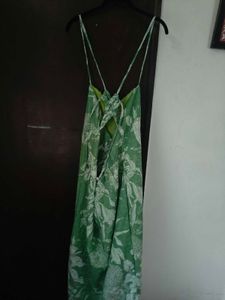 Chic Green Floral Midi Dress