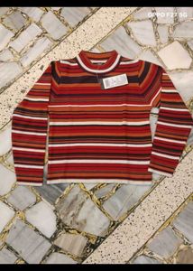 Striped Sweater with Matching Scarf