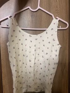 Cute Floral Print Tank Top