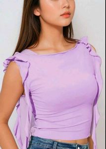"Myntra cute Lilac Knit Top – MRP ₹1299 -Brand Ne
