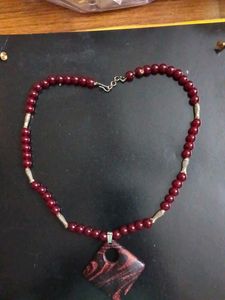 Bohemian Beaded Necklace with Pendant