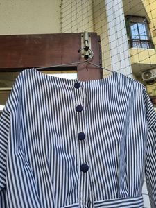 Chic Striped Wrap Peplum Blouse