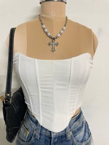 Chic White Corset Top
