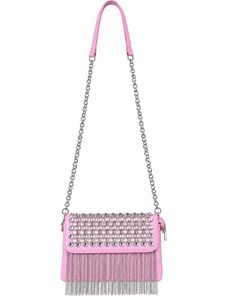 Sparkling Pink Fringe Clutch Bag