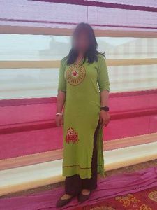 Green Embroidered Kurta with Elephant Motif