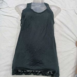 Black Lace👗 Trim Tank Top