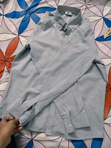 primium Lacoste Button-Down casual grey Shirt