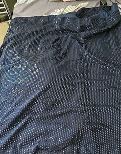 Sparkling Navy Blue Sequins Saree