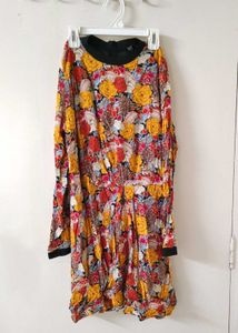 Floral Print Long Sleeve Dress