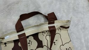 Cute Bear Print Tote Bag
