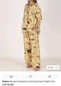 🚨SALE!! Psyducky Oversized Satin Night Suit