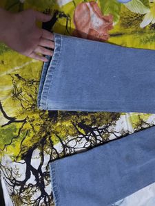 Light Wash Denim Cargo Pants