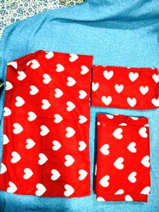 Cute Heart Print Double Bedsheet