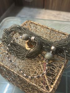 Unique beaded long Neckpiece