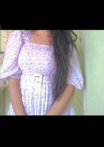 Elegant Lavender Maxi Dress with Belt